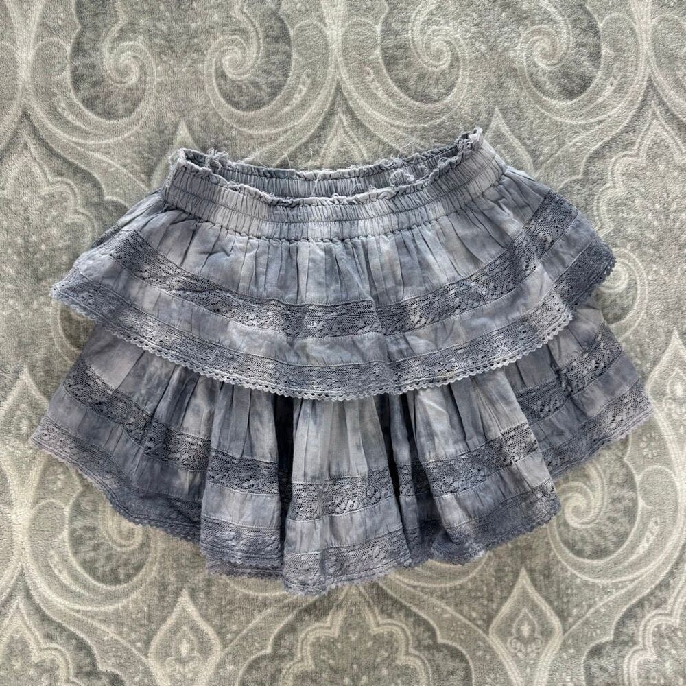 Womens LoveShackFancy Ruffle Mini Skirt - Picture 2 of 3